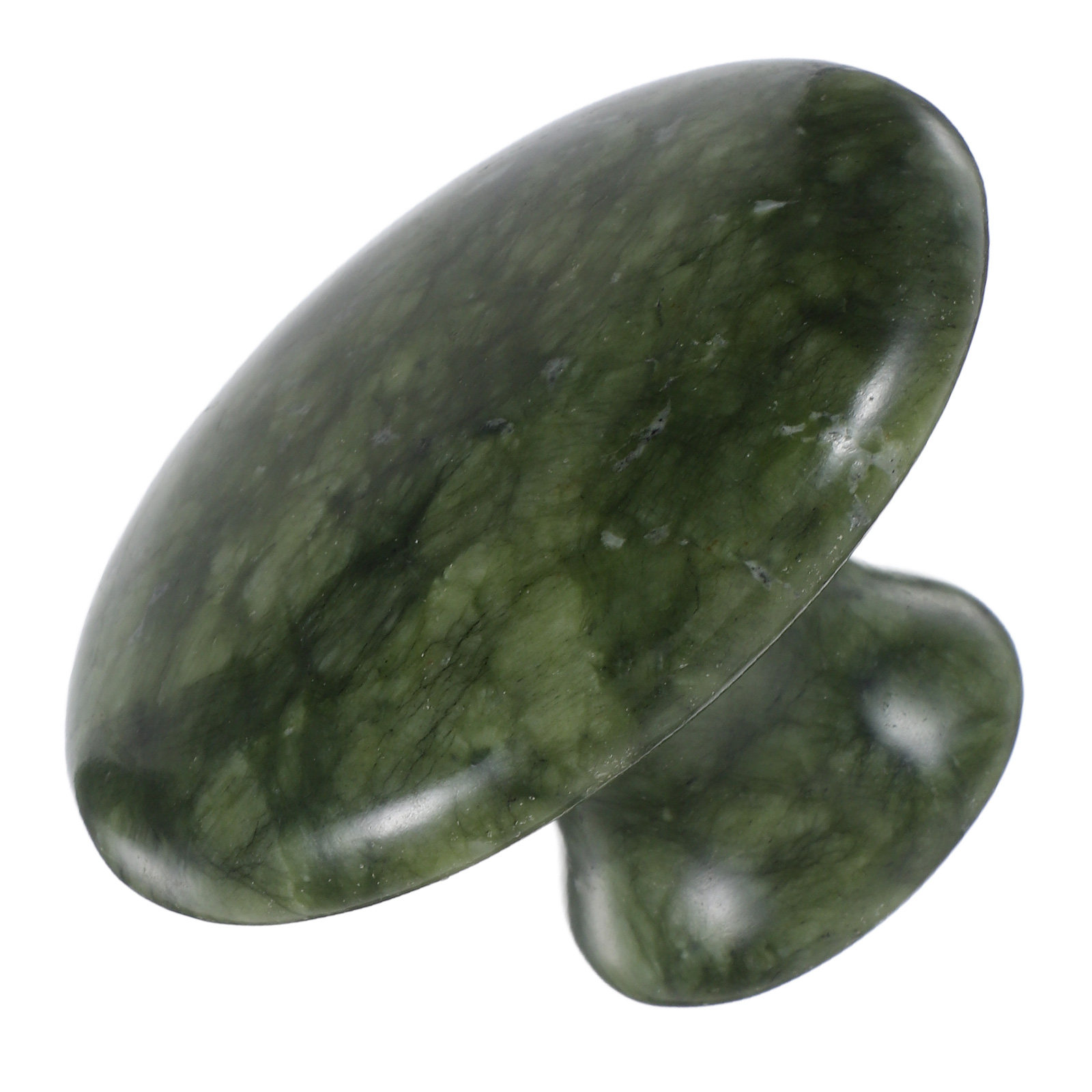 Jade Gua Sha Tool - Mushroom Head Massage Stone Xiuyan Jade