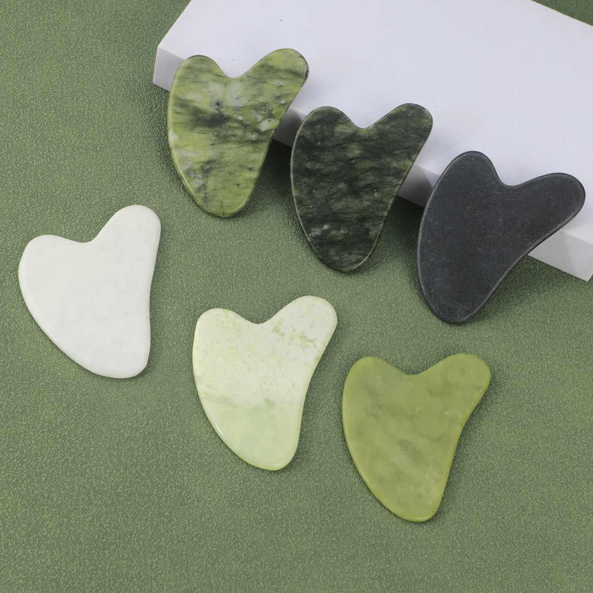 Jade Gua Sha Tool - Natural Jade Roller Face Gua Sha
