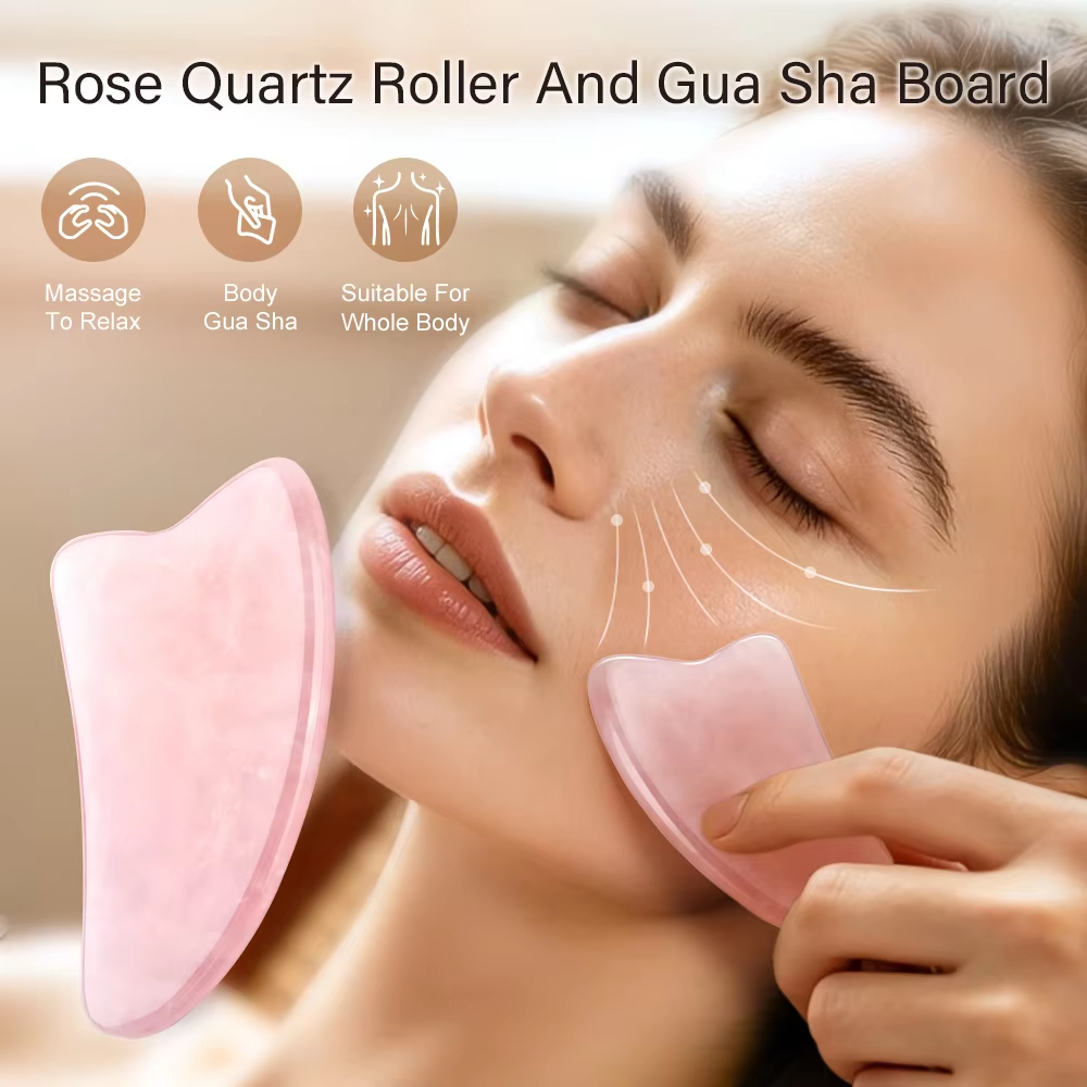 Jade Gua Sha Tool - Natural Jade Stone Massage for Face