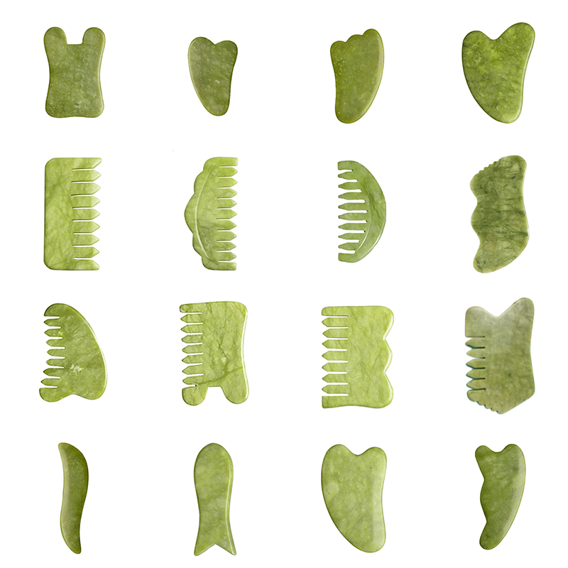 Natural Green Xiuyu Gua Sha Bo - مراجعة Jade Gua Sha Tool وسعره