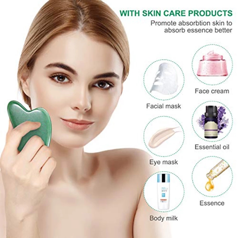 Natural Jade Gouache Scraper F - مراجعة Jade Gua Sha Tool وسعره