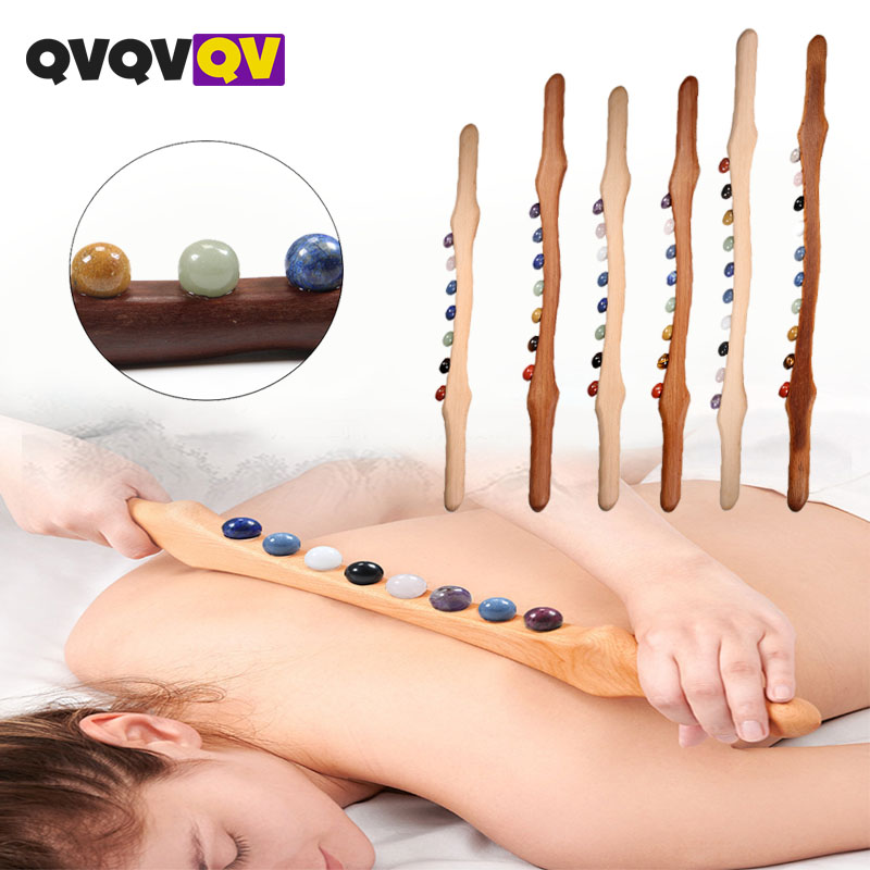 Wood Massage Stick 10 Jade Sto - مراجعة Jade Gua Sha Tool وسعره
