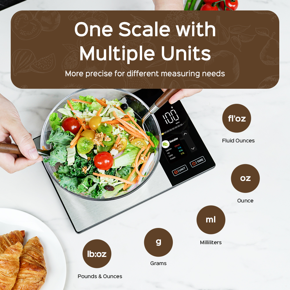 Smart Kitchen Scale Connects t - مراجعة Digital Body Weight Scale وسعره
