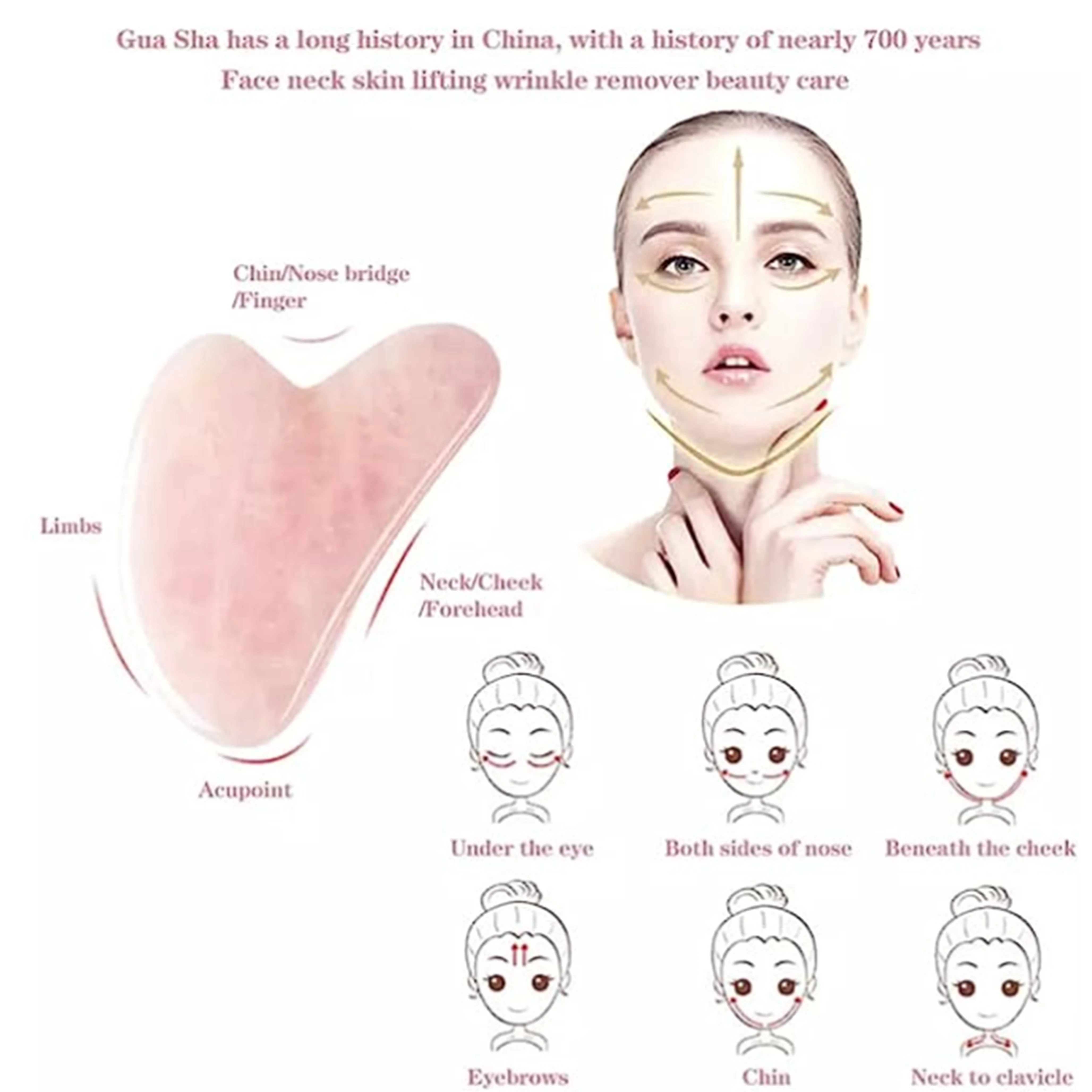 Rose Quartz Gua Sha For Face M - مراجعة Jade Gua Sha Tool وسعره