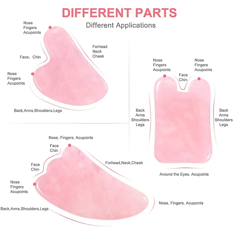 Rose Quartz Gua Sha Board Natu - مراجعة Jade Gua Sha Tool وسعره