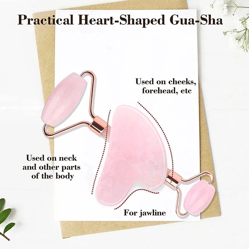 Rose Quartz Natural Jade Rolle - مراجعة Jade Gua Sha Tool وسعره