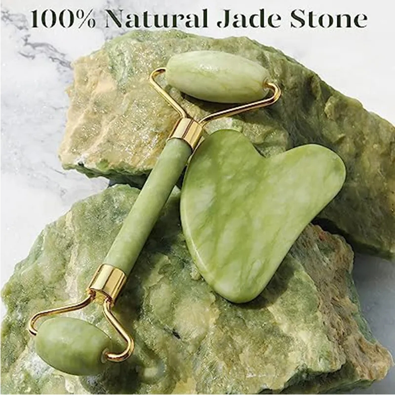 Natural Jade Roller Gua Sha Ma - مراجعة Jade Gua Sha Tool وسعره
