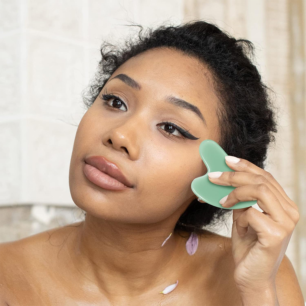 1PCS Natural Glass Jade Scrapi - مراجعة Jade Gua Sha Tool وسعره
