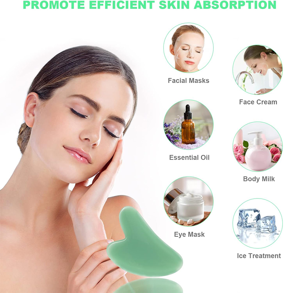 1PCS Natural Glass Jade Scrapi - مراجعة Jade Gua Sha Tool وسعره