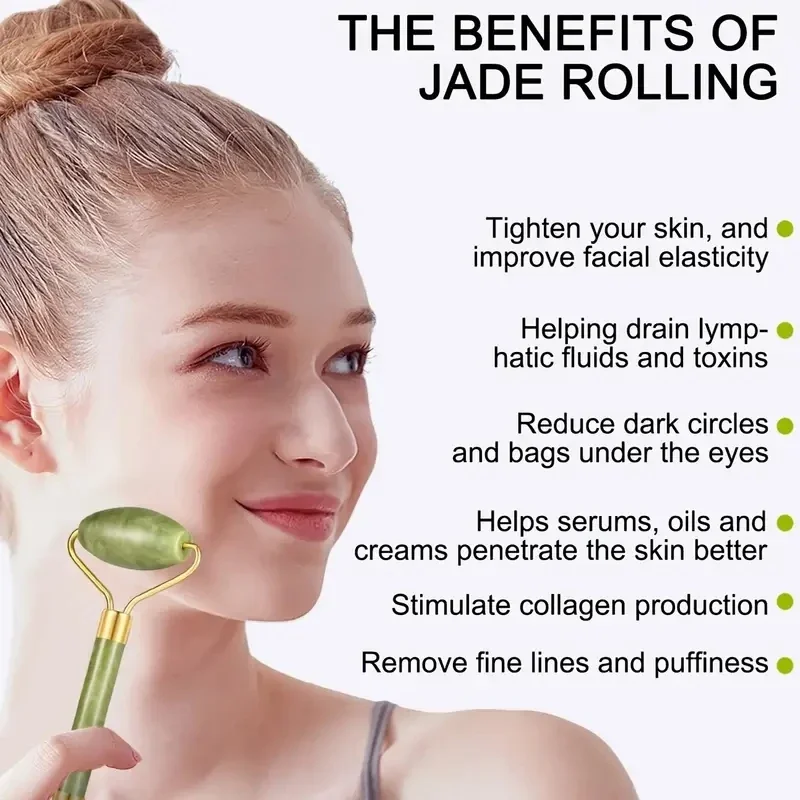 Natural Jade Roller Face Gua S - مراجعة Jade Gua Sha Tool وسعره