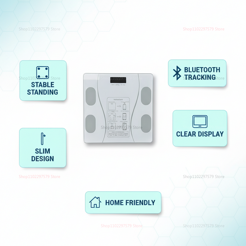Bluetooth Body Fat Scale Smart - مراجعة Digital Body Weight Scale وسعره