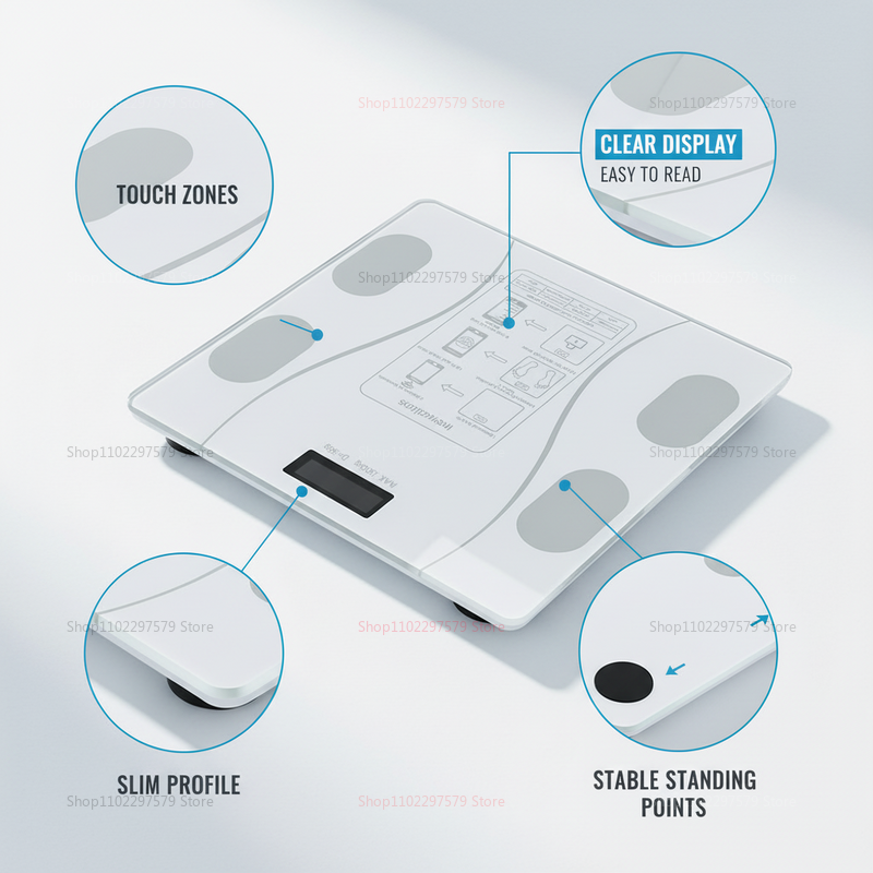 Bluetooth Body Fat Scale Smart - مراجعة Digital Body Weight Scale وسعره